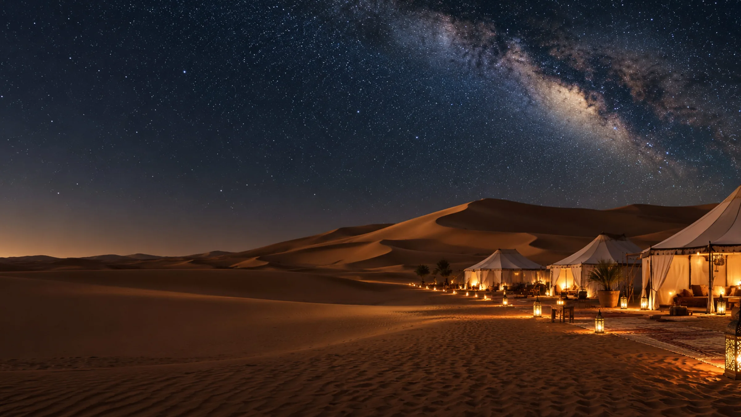 Private Sahara camp under the stars