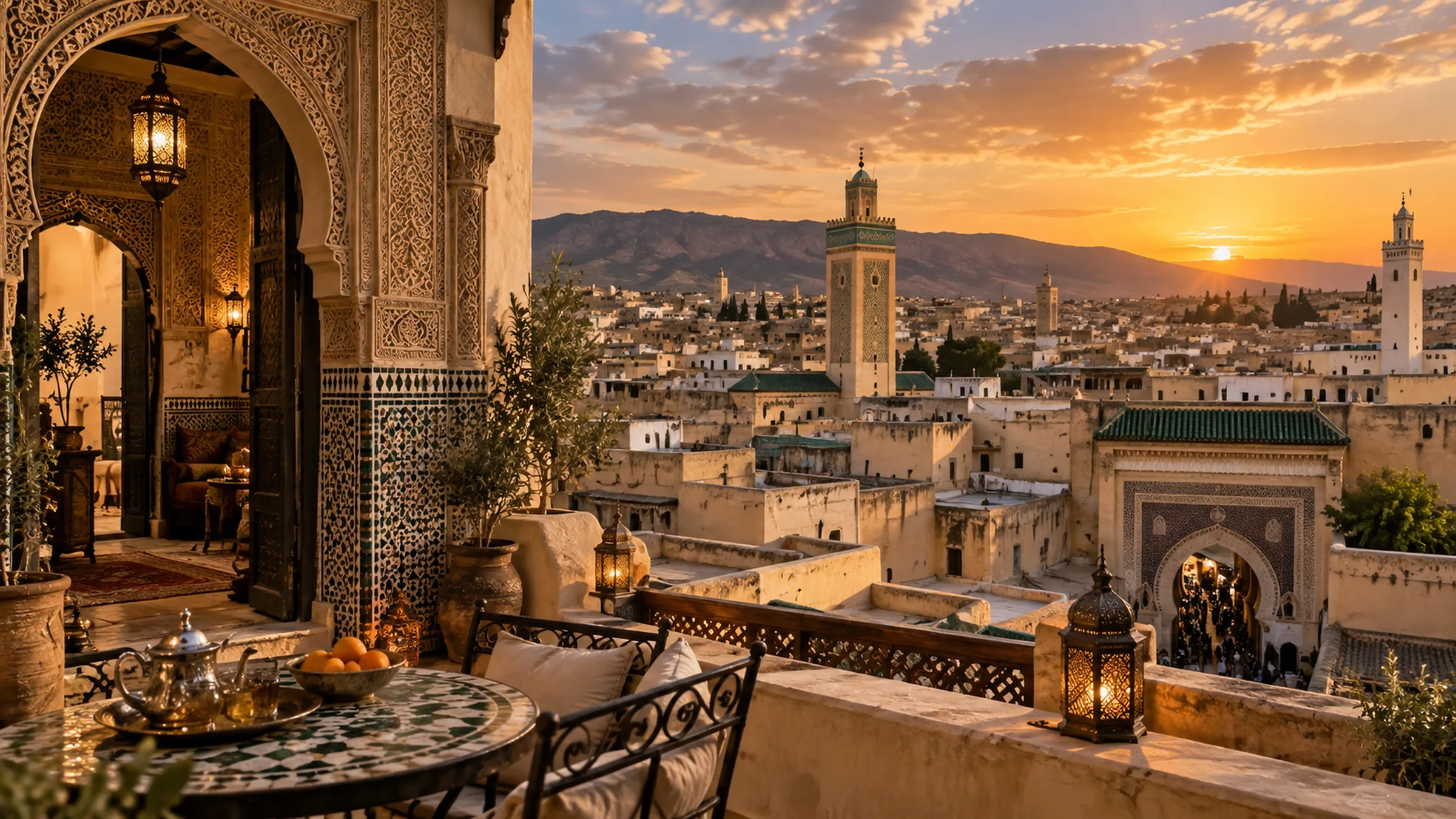 Fes medina panorama