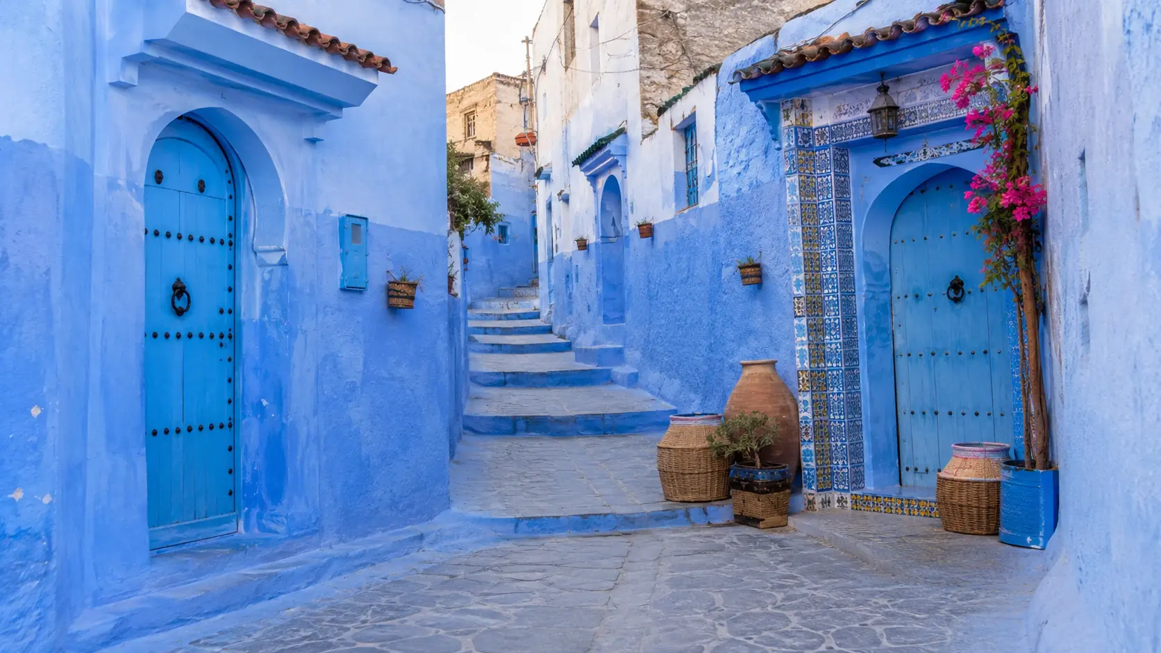 Blue Chefchaouen streets