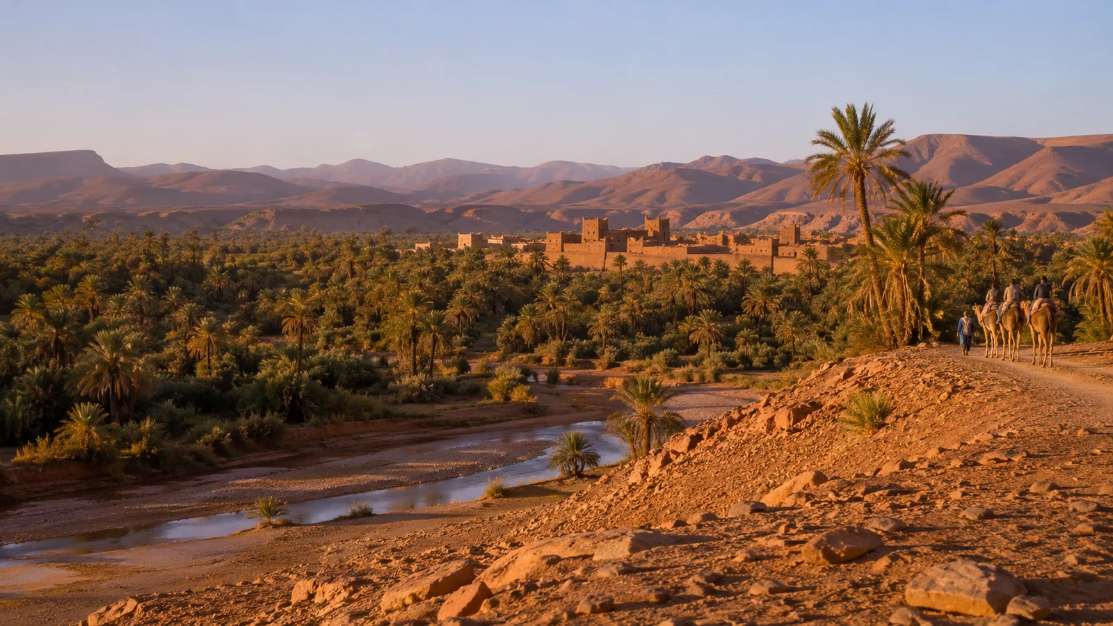 Draa Valley palm oasis